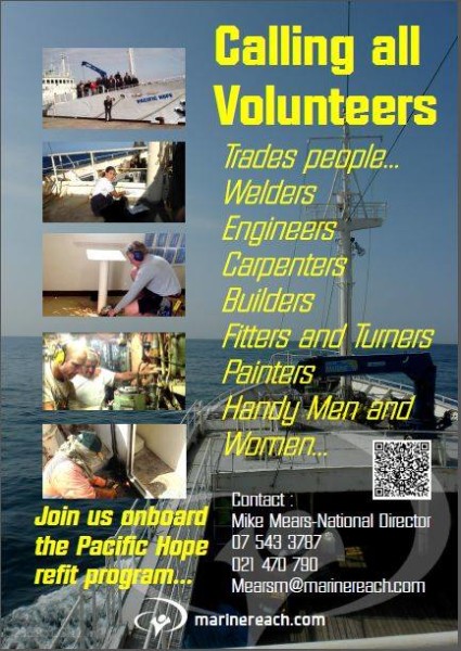 Marine Reach New Zealand Volunteers Needed